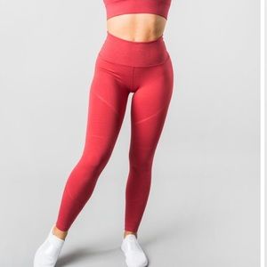 Alphalete revival R6 leggings coral red